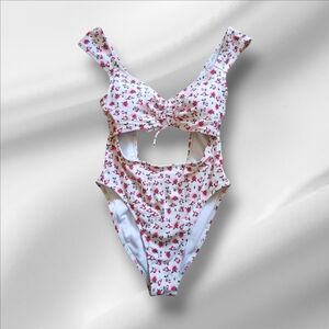 Xhilaration Cinch French Front Cut Out Swimsuit